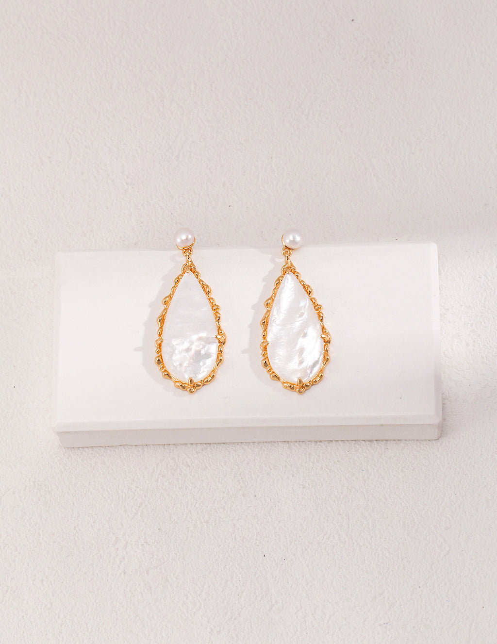 Nacre Pearl Drop Earrings