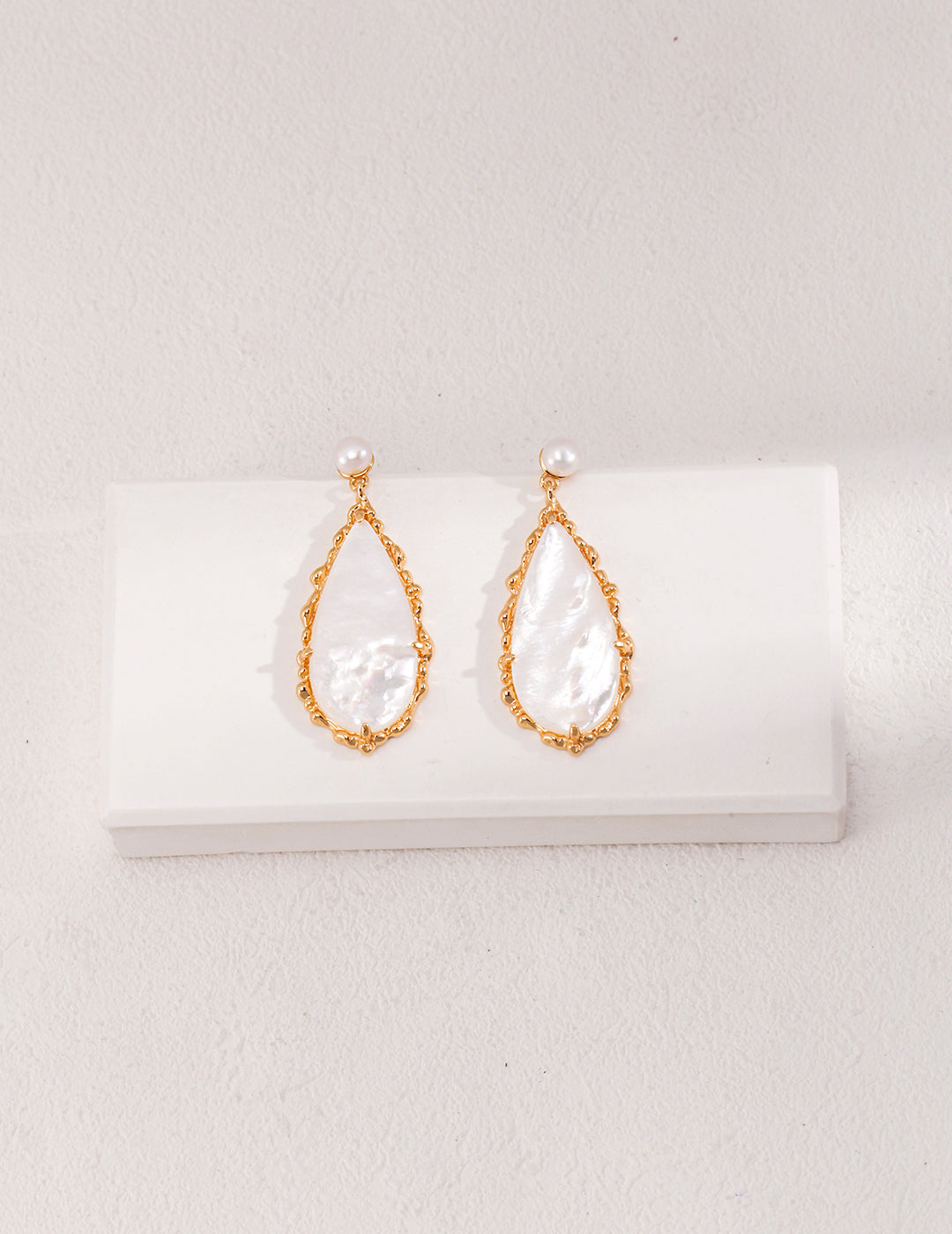 Nacre Pearl Drop Earrings