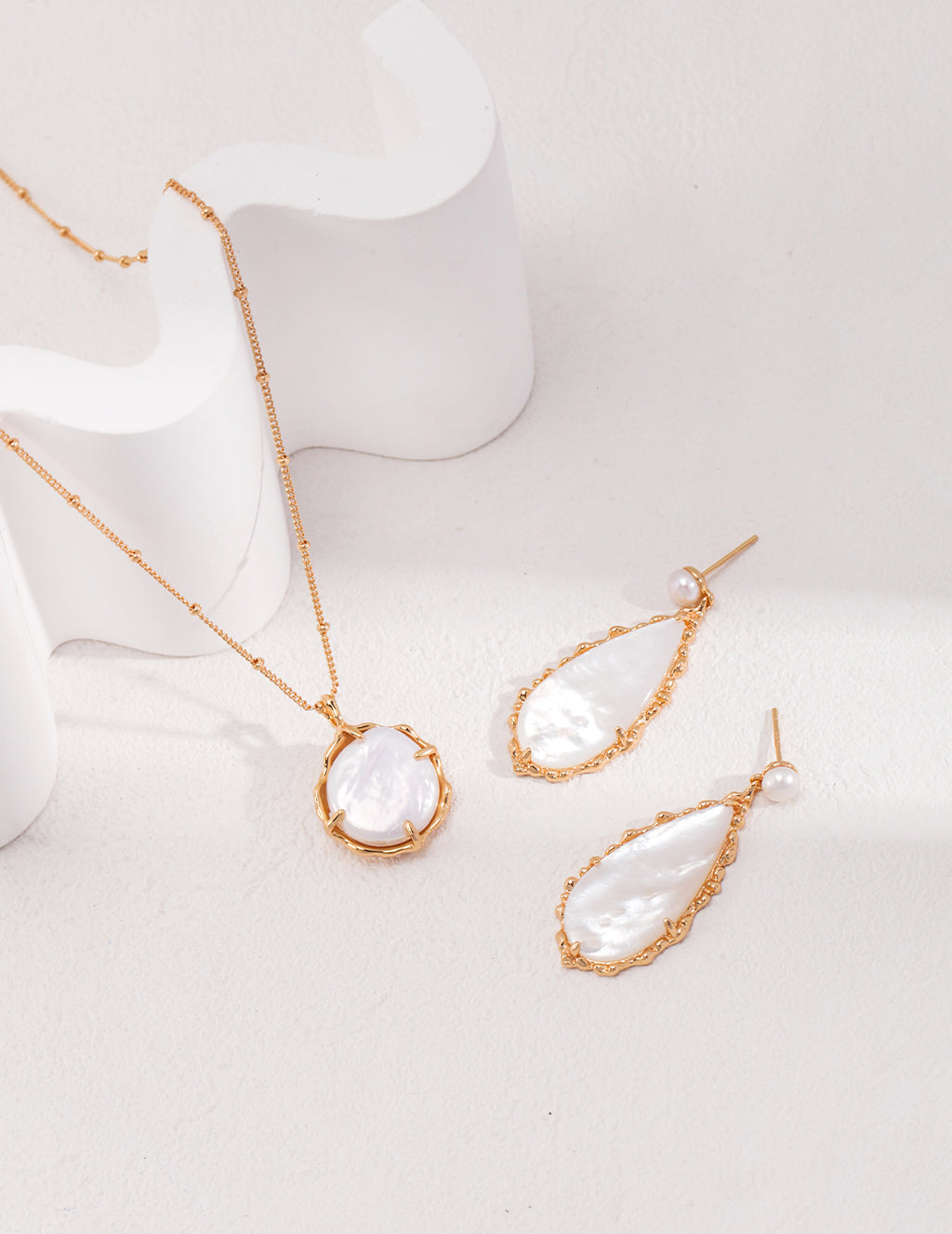 Nacre Pearl Drop Earrings