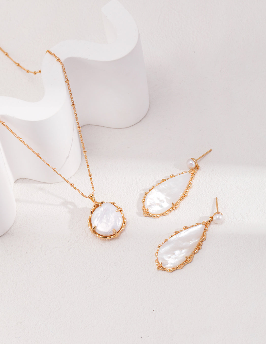 Nacre Pearl Drop Earrings