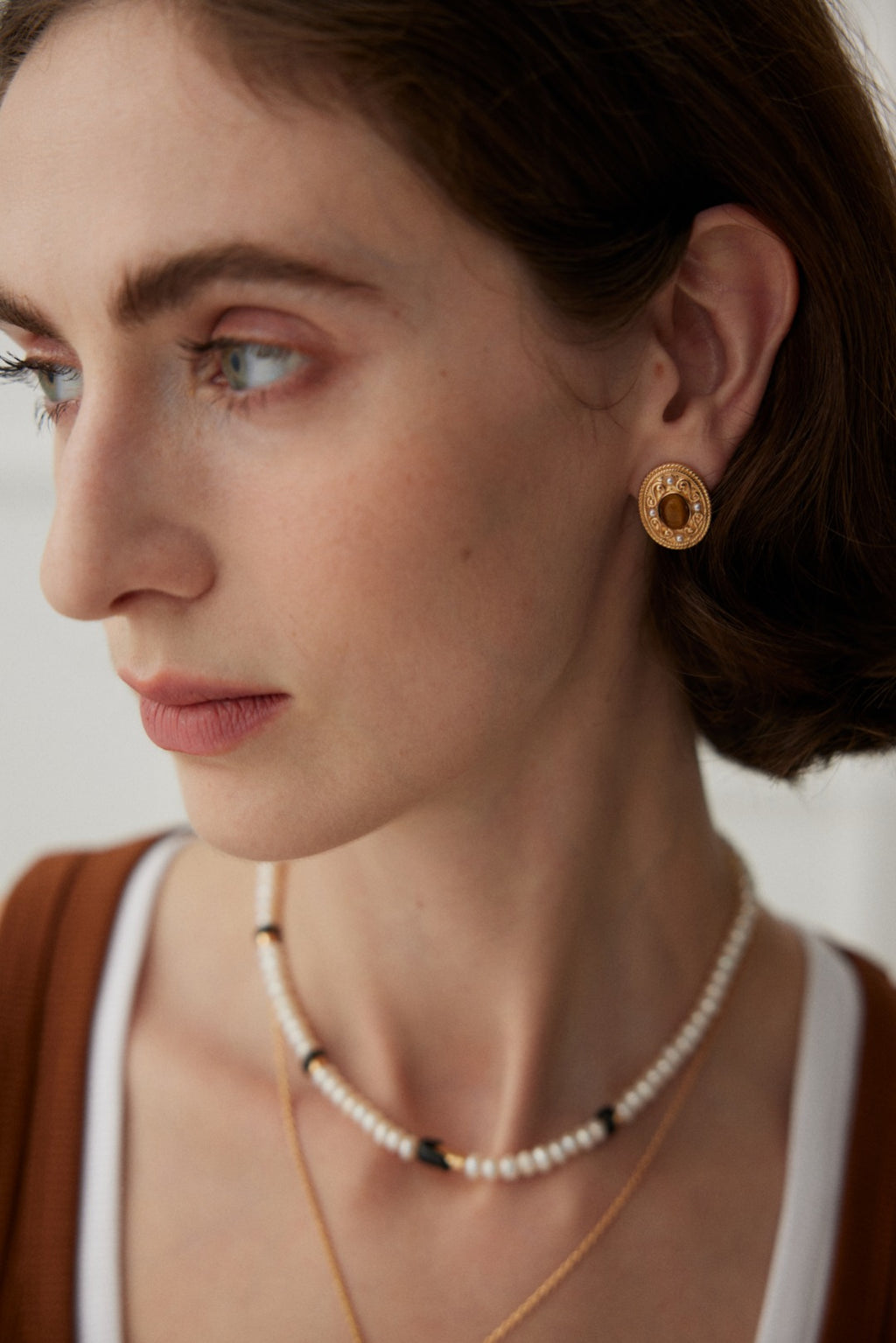 Sienna Pearl Stud Earrings