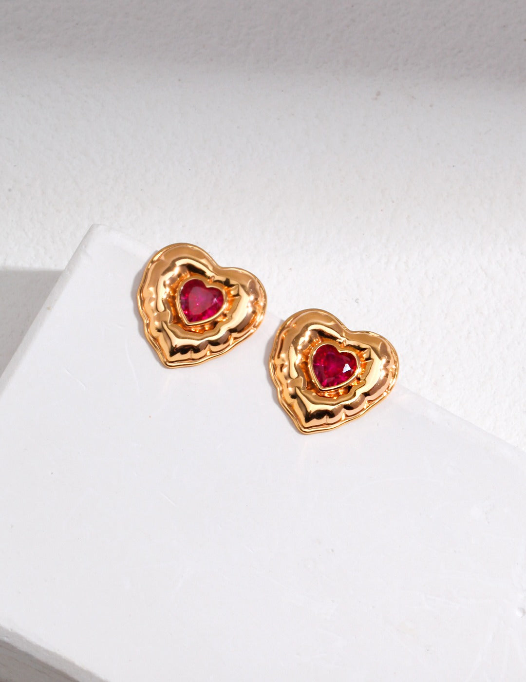 Amour Ruby Stud Earrings