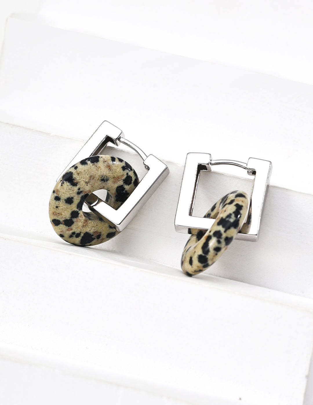 Terra Geo Stone Earrings Secondary image