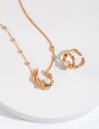 Aurelia Pearl Knot Open Ring