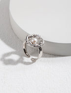 Aurelia Pearl Knot Open Ring