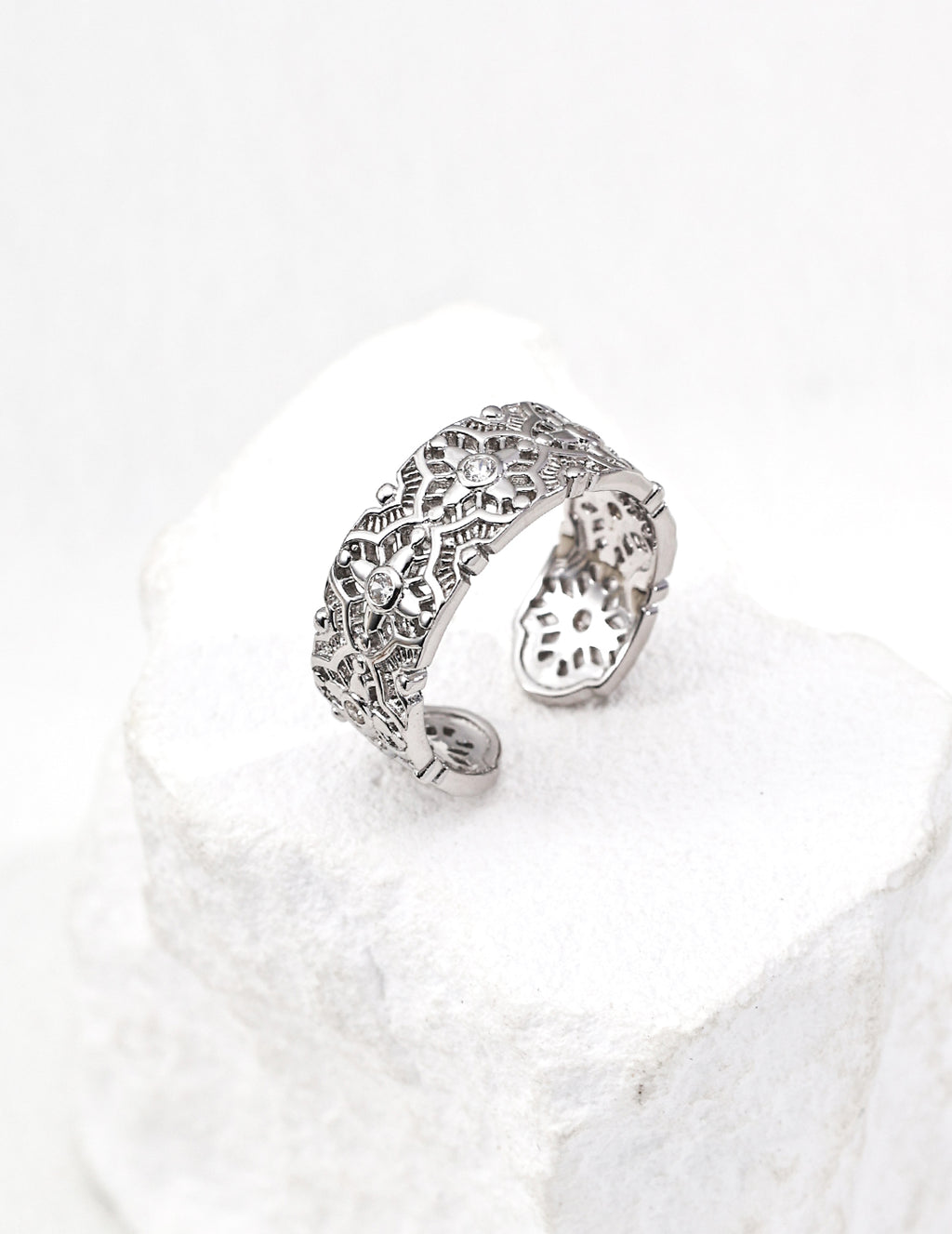 Fleur Lace Open Ring