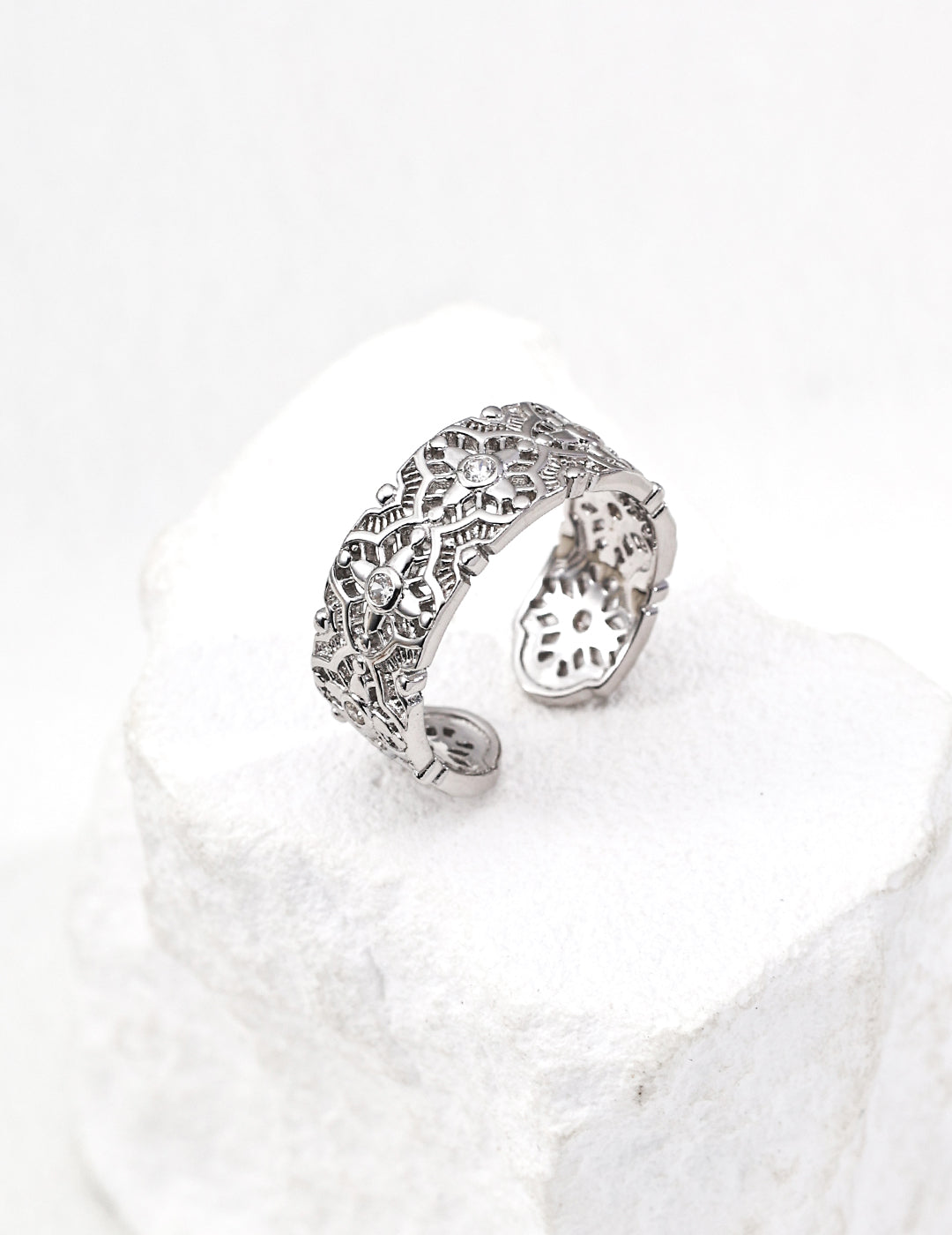 Fleur Lace Open Ring