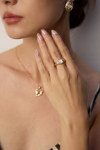 Serra Pearl Open Ring