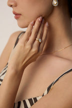 Serra Pearl Open Ring