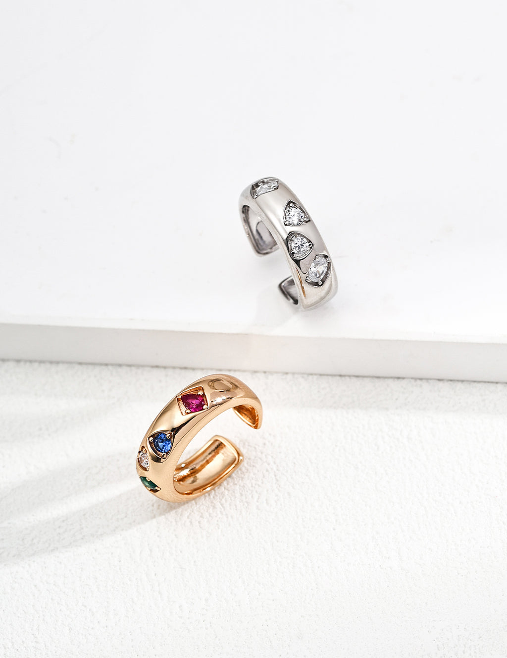 Prism Gem Open Ring