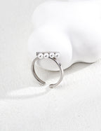 Luna Pearl Bar Open Ring