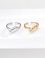 Luna Pearl Bar Open Ring
