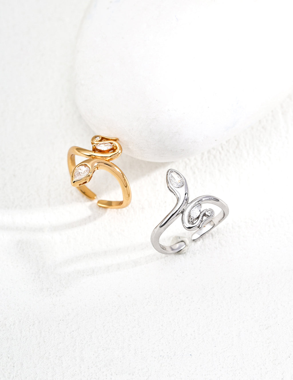 Vela Crystal Vine Open Ring