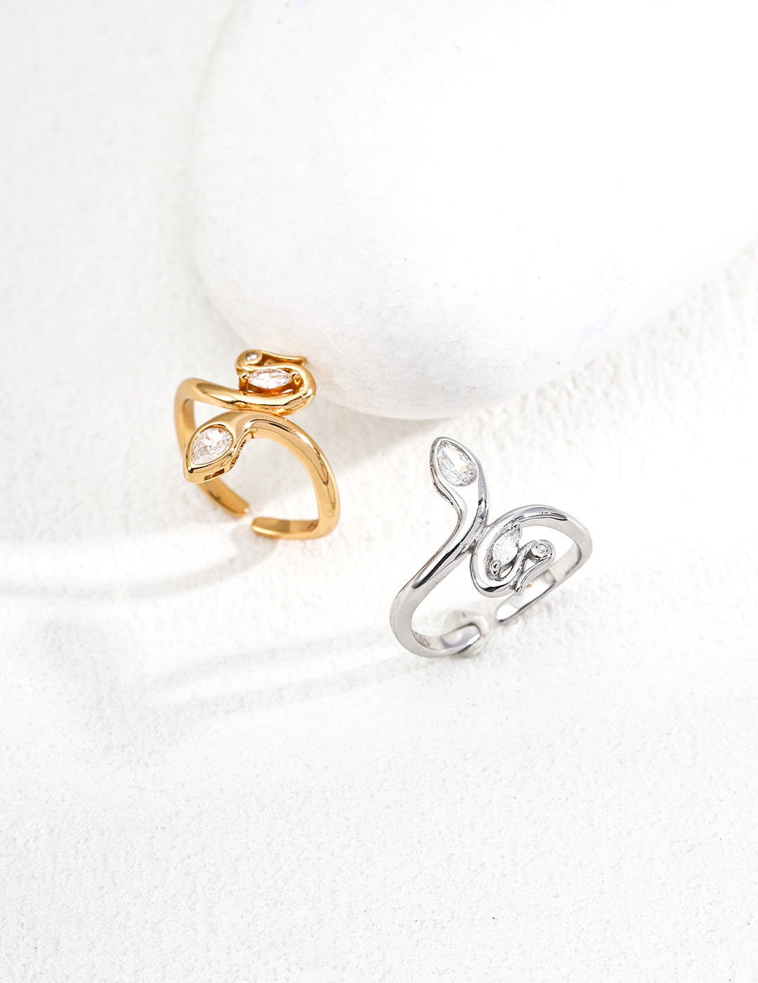 Vela Crystal Vine Open Ring