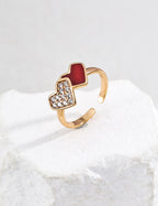 Ruby Pavé Open Ring