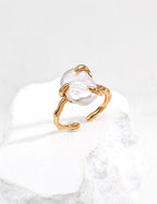 Baroque Pearl Vine Open Ring