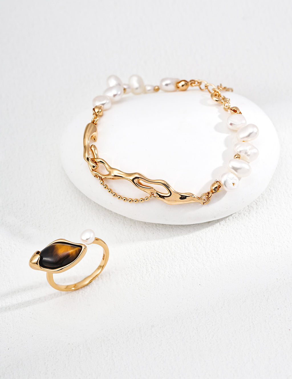 Sienna Pearl Open Ring
