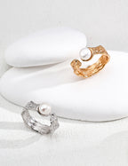 Serra Pearl Branch Open Ring