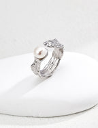 Serra Pearl Branch Open Ring