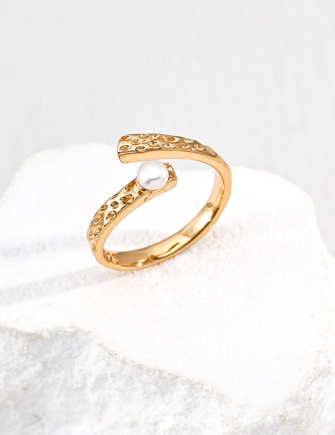 Luna Pearl Wrap Open Ring Secondary image