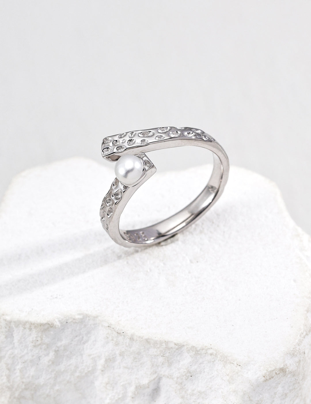 Luna Pearl Wrap Open Ring