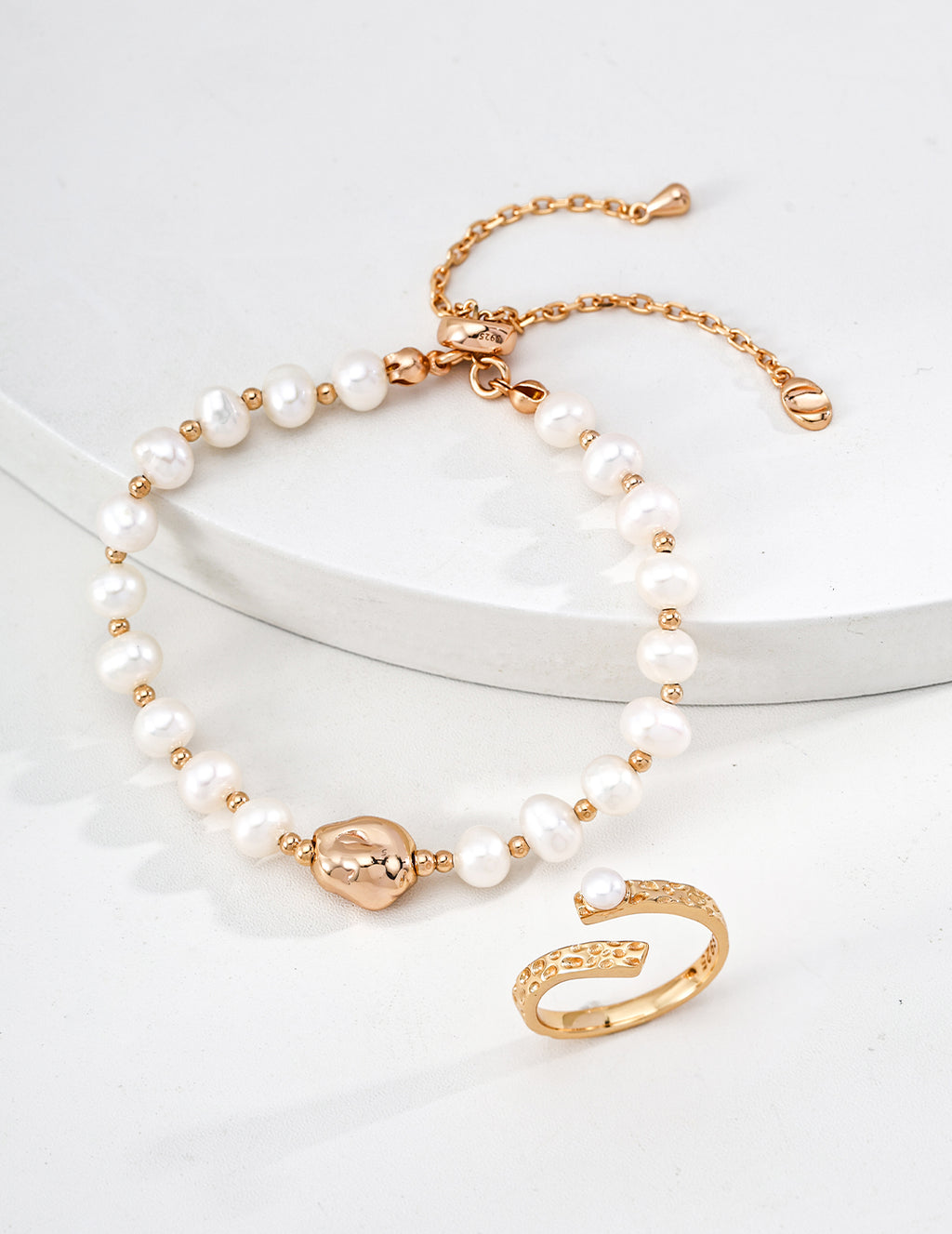 Luna Pearl Wrap Open Ring