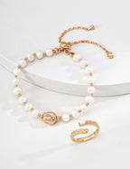 Luna Pearl Wrap Open Ring