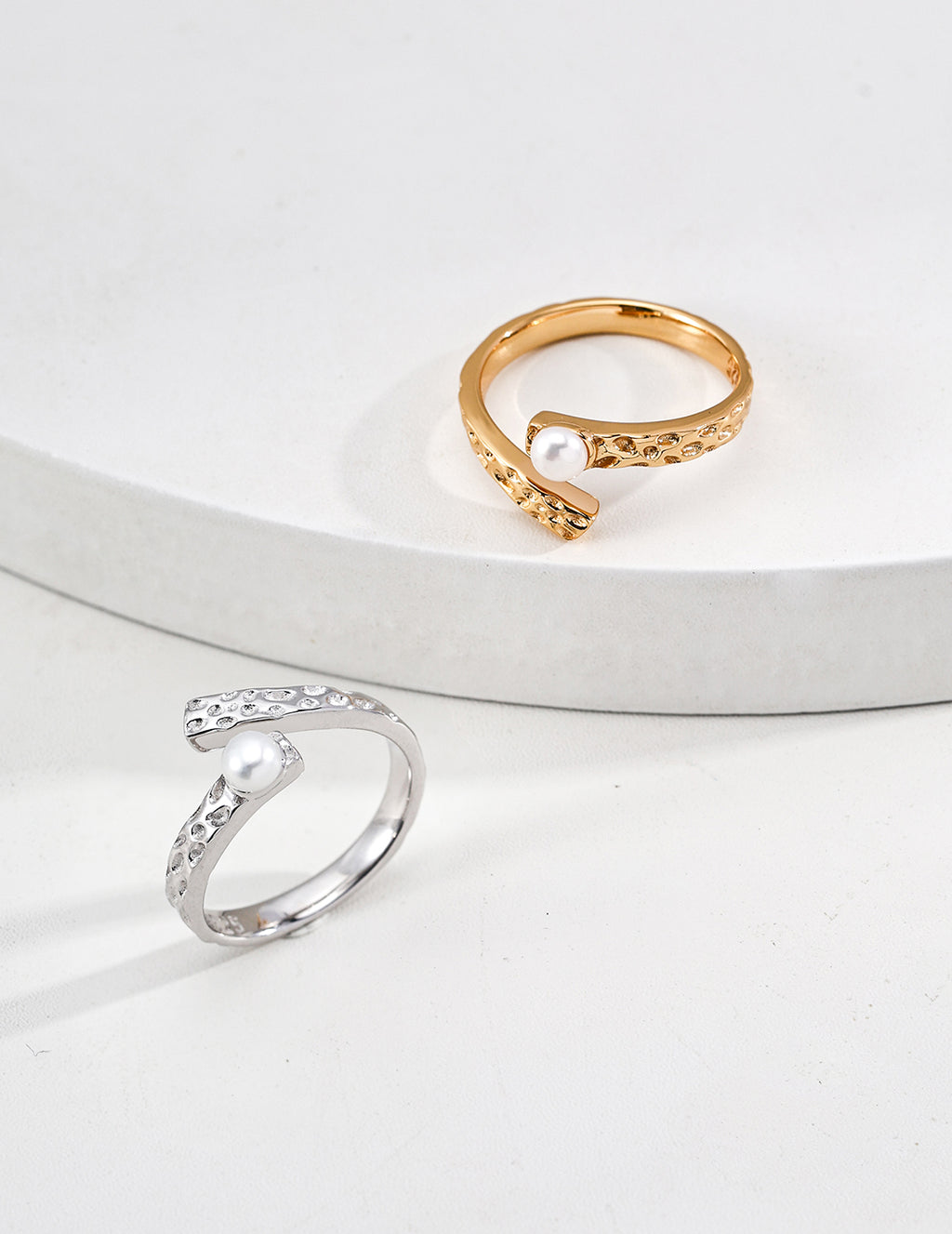Luna Pearl Wrap Open Ring