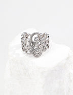 Orbit Crystal Open Ring