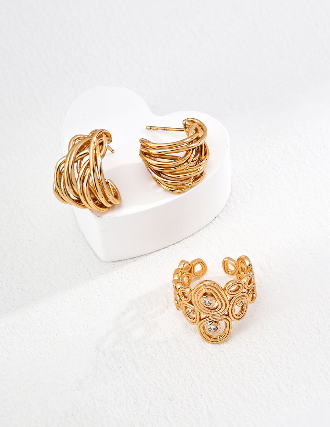 Orbit Crystal Open Ring