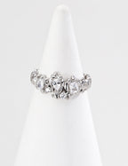 Celeste Crystal Cluster Open Ring
