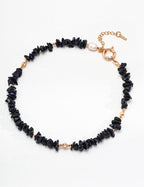 Noir Pebble Pearl Necklace