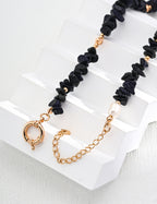 Noir Pebble Pearl Necklace