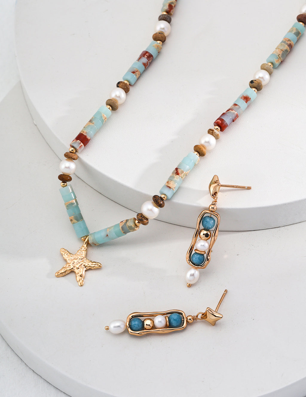 Marina Starfish Beaded Necklace