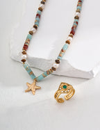 Marina Starfish Beaded Necklace