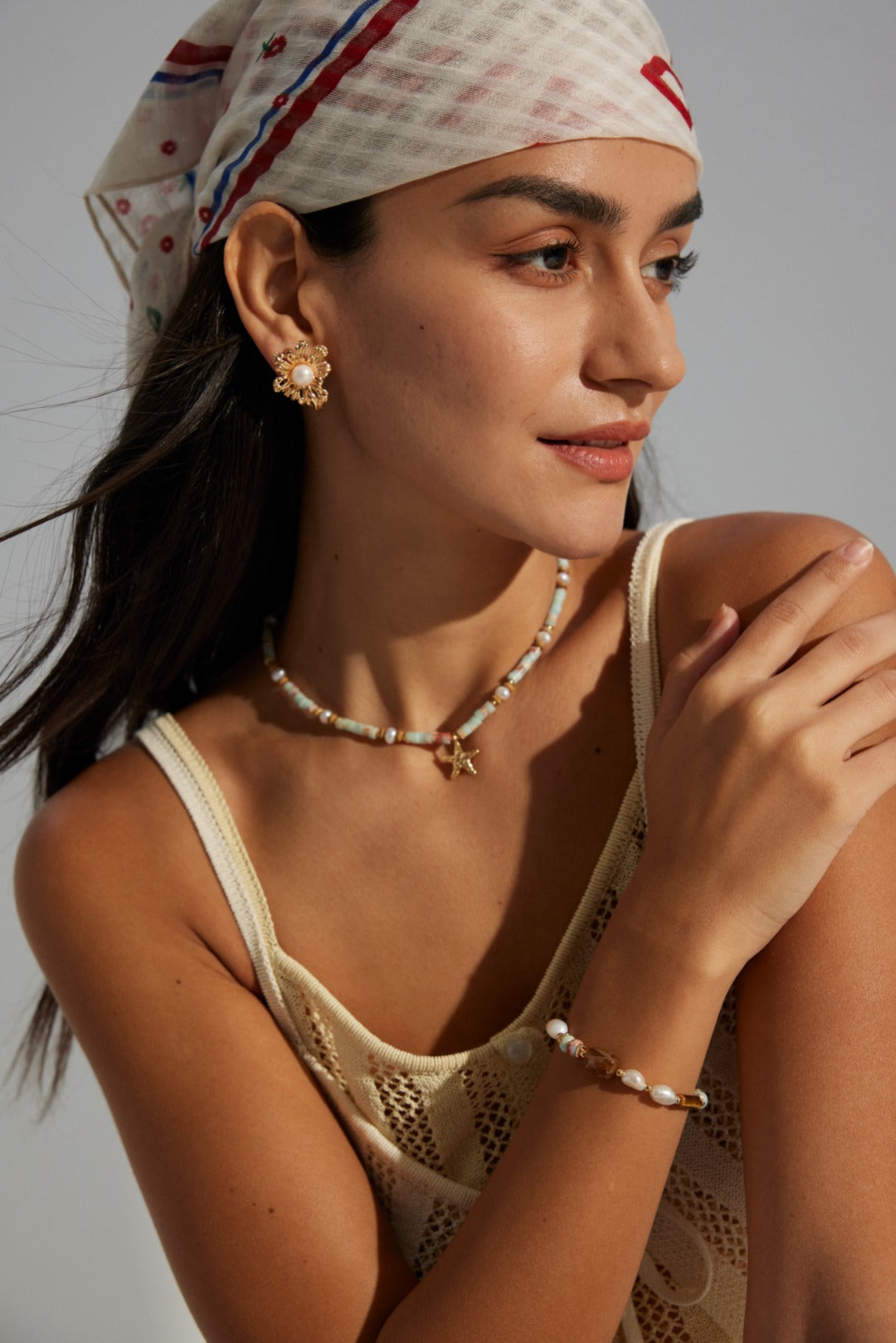 Marina Starfish Beaded Necklace
