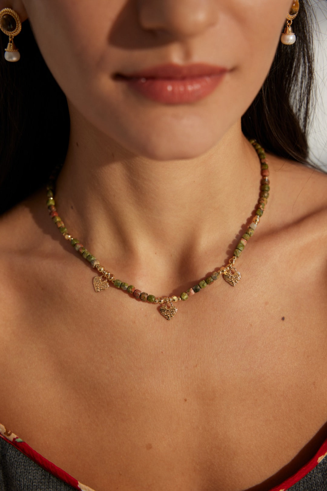 Verde Charm Beaded Necklace Secondary image