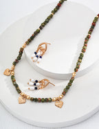 Verde Charm Beaded Necklace