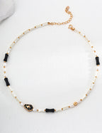 Noir Celeste Beaded Necklace