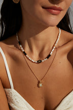 Noir Celeste Beaded Necklace