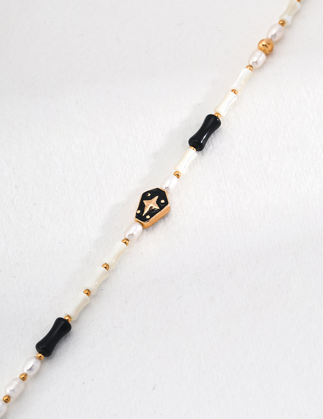 Noir Celeste Beaded Necklace