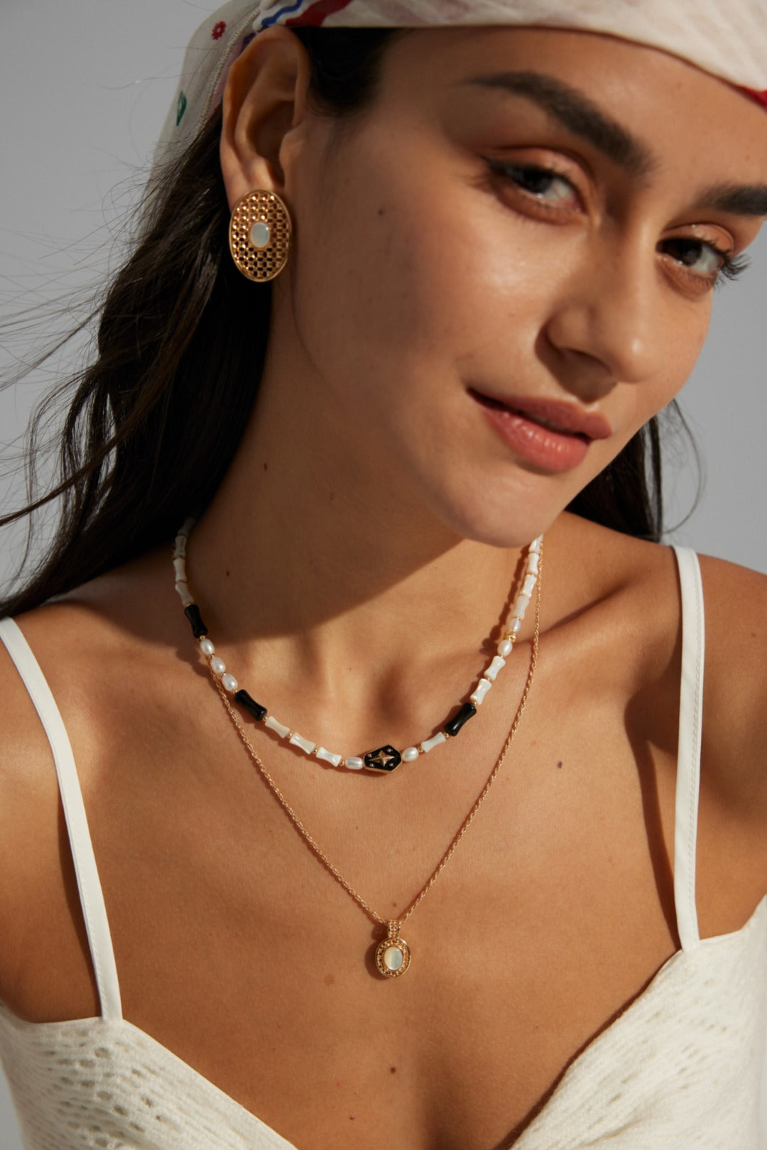 Noir Celeste Beaded Necklace