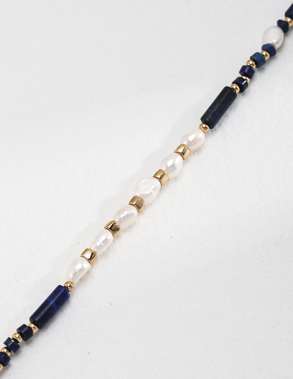 Navy Pearl Stone Necklace