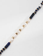 Navy Pearl Stone Necklace