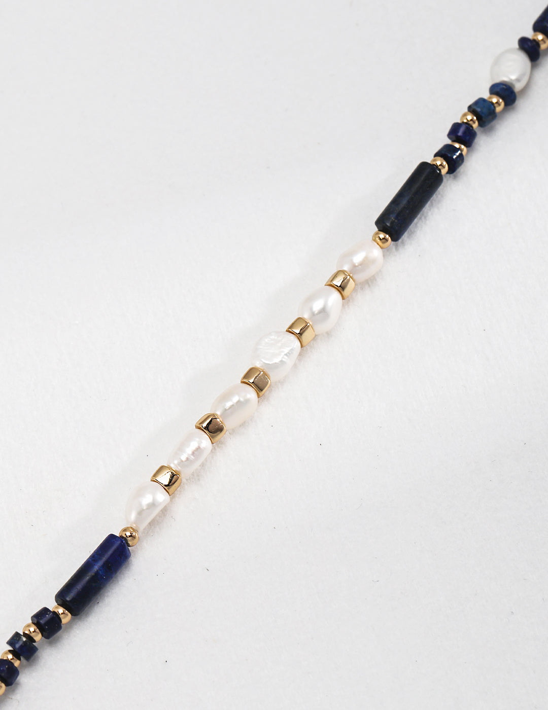 Navy Pearl Stone Necklace