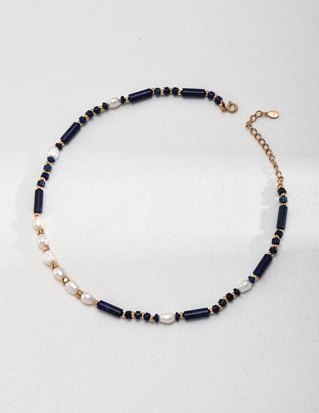 Navy Pearl Stone Necklace