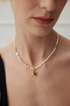 Amber Pearl Layered Necklace