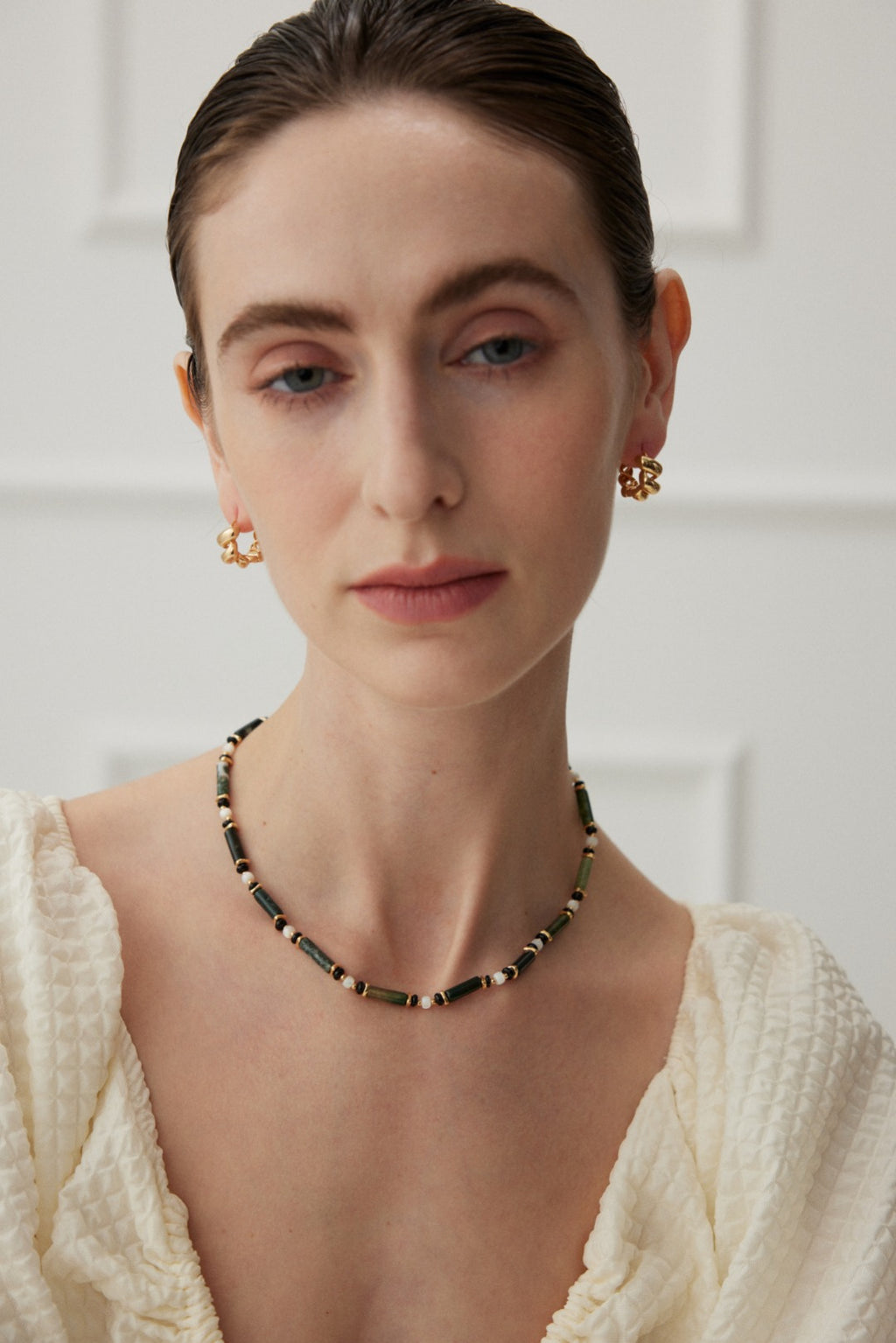Verde Stone Beaded Necklace