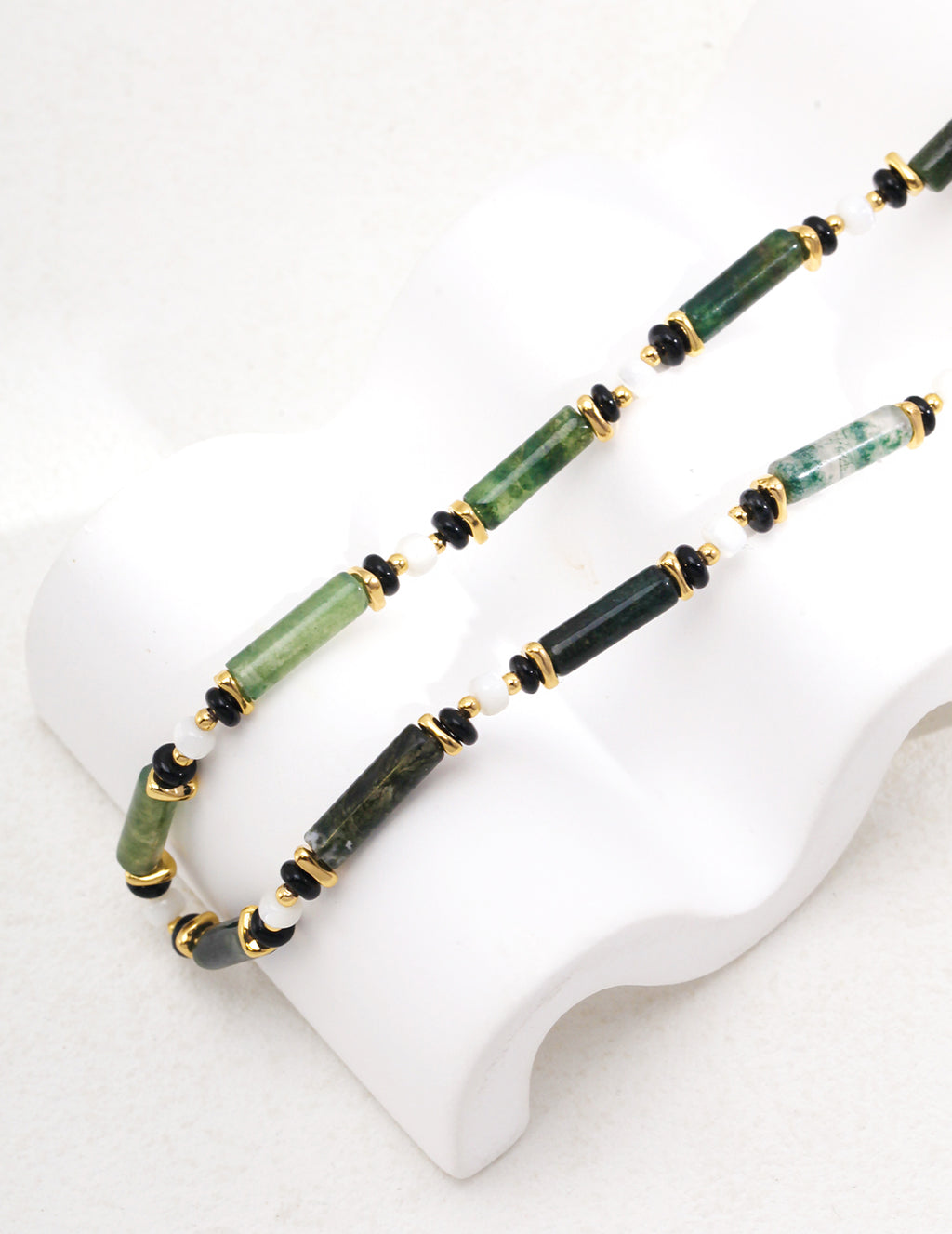 Verde Stone Beaded Necklace