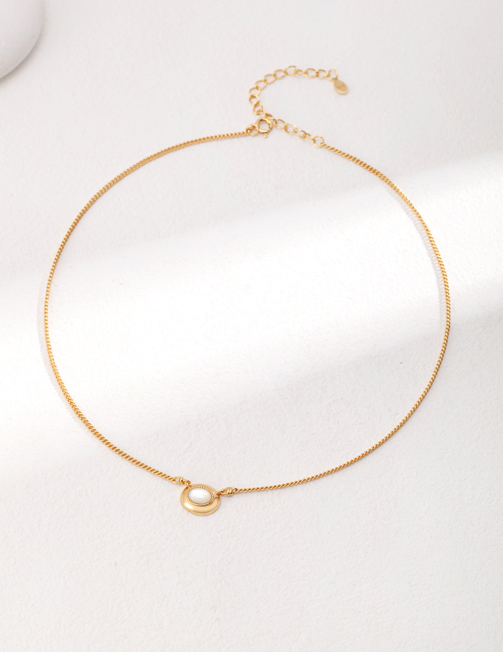Ivory Bezel Pendant Necklace